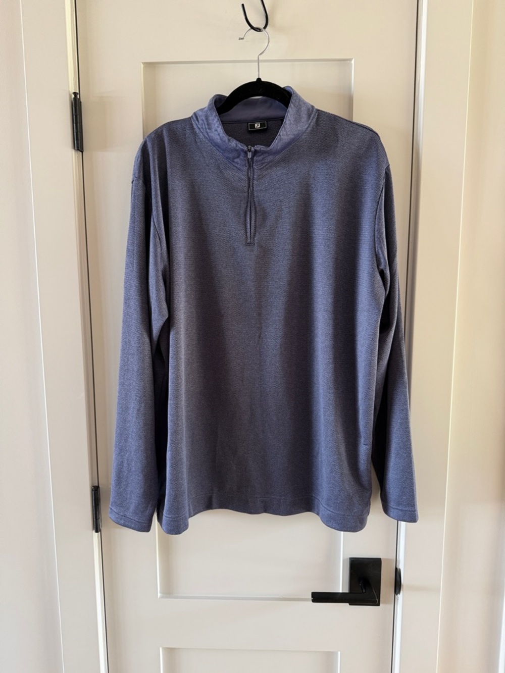 FootJoy Men's Slate Blue Textured Golf Pullover